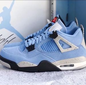 Jordan 4 casual basketball shoes college blue